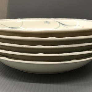 あ//J6709【美品】 Noritake ノリタケ AMERICAN FLOWERS パスタ皿 5枚 セット スープ皿・カレー皿の画像6