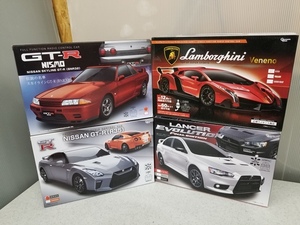 あ//J6729【未使用・保管品】 ラジコンカー　日産 GT-R(R35)/同 GT-R(BNR32)・Lamborghini Veneno・Lancer Evolution　4点まとめて