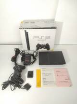 あ//しJ0792 SONY ソニー　プレイステーション　Play Station2 SCPH-70000CB 　メモリーカード付き 動作品_画像1