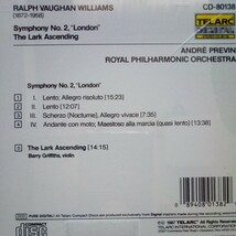 ヴォーン.ウィリアムズ/交響曲第２番「ロンドン交響曲」　アンドレ.プレヴィン指揮ロイヤル.フィルハーモニー管弦楽団　TELARC CD-80138_画像3