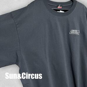 メンズ大きいサイズ6L Dickies サークルロゴ 半袖Tシャツ グレーの画像5