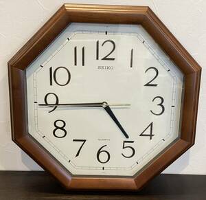 【8505】SEIKO セイコー 掛時計② 昭和レトロ　アンティーク　時計　木枠 インテリア　壁掛け時計 
