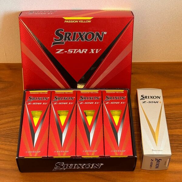 【新品未使用】SRIXON スリクソン Z-Star XV ゴルフボール イエロー＆ホワイトおまけ付