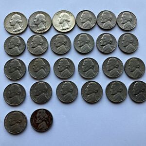 アメリカ銀貨 ニッケル　白銅　アンティークコイン コレクション　26枚セット