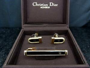 # beautiful goods #N0312 [Dior] Dior necktie [ Gold * black ]# cuffs & necktie pin Thai tweezers!