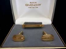 ■美品■№0339 【GIVENCHY】ジバンシイ【ゴールド】■カフス＆ネクタイピン タイピン セット♪_画像1