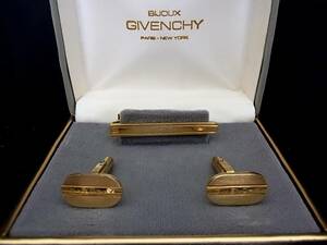 # beautiful goods #N0339 [GIVENCHY] Givenchy [ Gold ]# cuffs & necktie pin Thai tweezers!