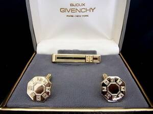 # new goods N#N0193 Givenchy [ Logo pattern ][GIVENCHY][ Gold ]# cuffs & necktie pin Thai tweezers!