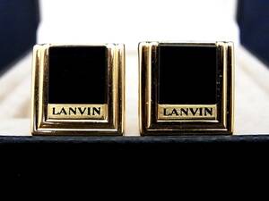 ■新品N■№0400 ランバン【LANVIN】【ゴールド・ブラック】■カフス♪