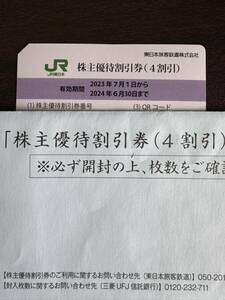JR東日本 株主優待割引券（4割引）