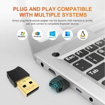 Bluetooth 5.3 アダプター レシーバー USB 小型 最大通信距離20m ミニUSBドングル ワイヤレスアダプター イヤホン ブルートゥース アダプタ_画像2