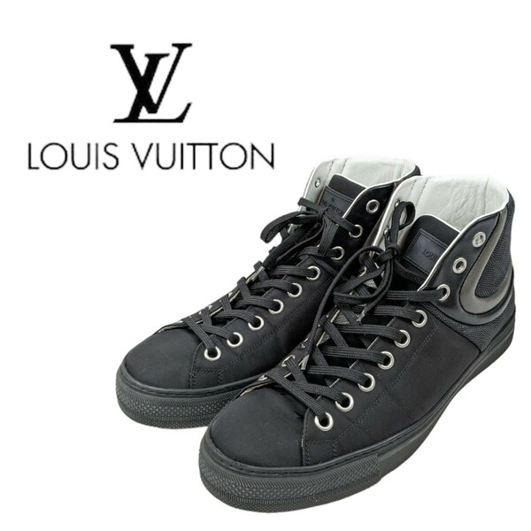 良品 LOUIS VUITTON ハイカットスニーカー ダミエグラフィット ルイヴィトン MS0155 Size7 26cm ブラック