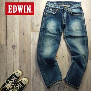 ☆EDWIN エドウィン☆53503 USED加工 ストレート デニム パンツ W28 S732