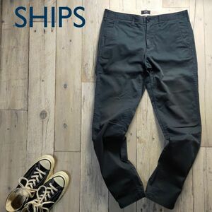 ☆SHIPS シップス☆ストレッチ チノパン ネイビー W32 S1586