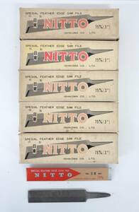 問屋　閉店　処分　本職　道具 ＊ISHICOMA CO.LTD　石駒　 ＊NITTO 日東＊特製高級両刃鑢　ヤスリ　 ＊75mm 60丁まとめて！ ＊日本製　