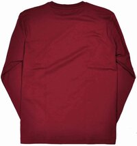 [クロコダイル] Tシャツ 長袖 丸首 胸ポケット付き cotton綿　 Mサイズ 3ワイン　1502-15272_画像6