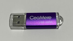 USBメモリ　128GB USB2.0 新品未使用品　パープル