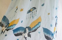 LocQ style ノースリーブワンピース 水色　傘柄　女の子　蝶々　レース　Mサイズ_画像6