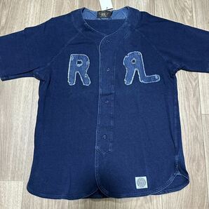 RRL DOUBLE RL インディゴベースボールシャツ ラルフローレン タグ付き未使用新品 ダブルアールエル 藍染 半袖シャツ Ralph Laurenの画像1