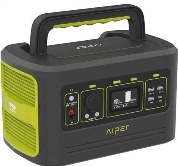 AIPER（アイパー）FREEMAN 500 純正弦波AC/リン酸鉄リチウムポータブル電源 192000mAh/614.4Wh 