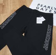 正規品　新品　PEARLY GATES　パーリーゲイツ　ジャックバニー　メンズ　ストレッチロングパンツ　お洒落なBIGロゴ　ブラック　size6_画像4