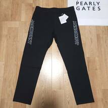 正規品　新品　PEARLY GATES　パーリーゲイツ　ジャックバニー　メンズ　ストレッチロングパンツ　お洒落なBIGロゴ　ブラック　size6_画像1