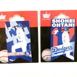 LA ドジャース 大谷翔平 イラスト ピンバッジ 2点セット ベースボール MLB Dodgers Shohei Ohtani Pinsの画像4