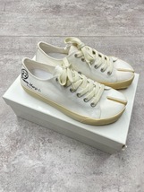 メゾンマルジェラ Martin Margiela 22 足袋 キャンバス ローカット スニーカー 白 ホワイト 37 24cm 定価68,200円 箱付き レディース_画像2