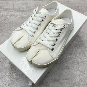 メゾンマルジェラ Martin Margiela 22 足袋 キャンバス ローカット スニーカー 白 ホワイト 36 23cm 定価68,200円 箱付き レディースの画像1