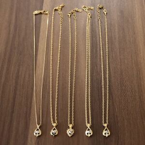 [ summarize ] all NINA RICCI Nina Ricci necklace gold group 5 point together B80