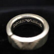 EMPORIO ARMANI エンポリオアルマーニ ロゴ 指輪 リング 約8.5号 925 スターリングシルバー ユニセックス レディース メンズ B69_画像4