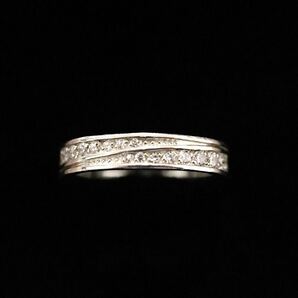 【美品】4℃ ヨンドシー SILVER シルバー 刻印 リング 指輪 デザイン ブランド アクセサリー 約12号 B4の画像1