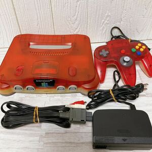 Nintendo64 任天堂64 NINTENDO64 クリアレッド ニンテンドー64 ロクヨン