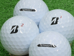 ★ABランク★BRIDGESTONE GOLF SUPER STRAIGHT 2021年モデル ホワイト 12個 ロゴ無