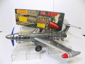 野村トーイ　ブリキ　電動　【FS-059 PISTON.ACTION.PLANE】動作品