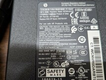 HP 純正230w Adapter/19.5v 11.8A HSTNN-DA12S /コネクター7.4㎜_画像2