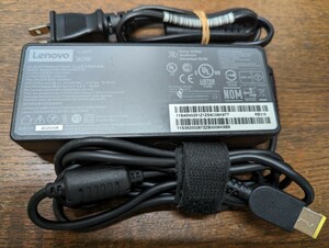 Lenovo 純正 90W 20v 4.5A ACアダプター / 平型コネクタ-