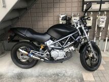 VTR250キャブ車　純正マフラーカットしたカスタムエキゾーストパイプ_画像5