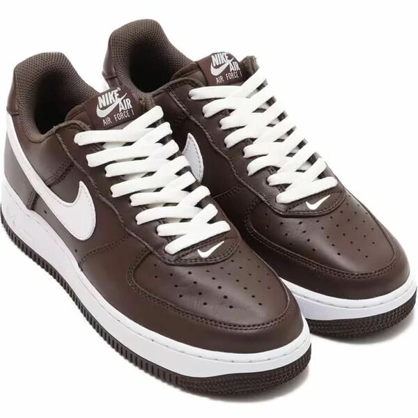 NIKE AIR FORCE 1 LOW RETRO QS CHOCOLATE/WHITE 茶　ホワイト　27cm US9 fd7039-200