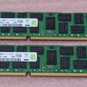 ◇Samsung M393B1K70DH0-YK0 2枚セット - PC3L-12800R/DDR3L-1600 ECC REG/Registered 240Pin DDR3 RDIMM 16GB(8GB x2) 動作品の画像1
