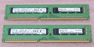 ◇Samsung M391B1G73QH0-YK0 2枚セット - PC3L-12800E/DDR3L-1600 ECC Unbuffered 240Pin DDR3 UDIMM 16GB(8GB x2) 動作品