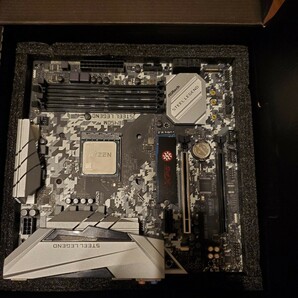 ASRock B450M STEEL LEGEND(全CPU対応UEFI) ＋Ryzen3 正常動作品の画像1