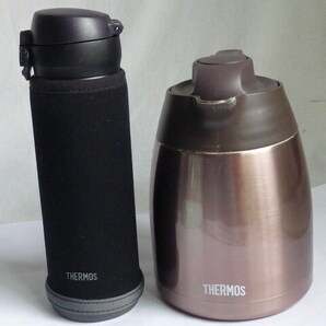 THERMOS サーモス ２点◆ステンレスポット 魔法瓶 1000ml THV-1000/ステンレスタンブラー 500ml JNL-502の画像1