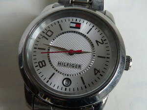 ジャンク◆TOMMY HILFIGER トミーヒルフィガー F90219 メンズクォーツ腕時計