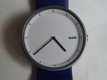 電池交換◆洗練されたALESSI アレッシィ AL13005 Andrea Branzi アンドレア・ブランツィ クオーツ 腕時計 ホワイト文字盤_画像1