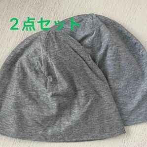 オーガニックガーゼコットンキャップ２枚　医療用帽子日本製　帽子 ニットキャップ ビーニー　メンズ　レディース　 ワッチキャップ