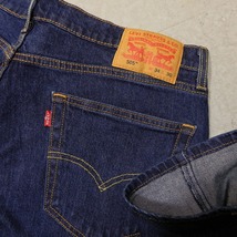 -207★ 色濃いめ LEVI'S リーバイス 505 デニムパンツ インディゴ ストレッチデニム ジーンズ ジーパン W34 古着 即決 ★_画像3