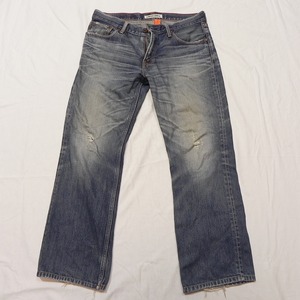 -253★ リーバイス 507 W34 ブーツカット ジーンズ Levis オレンジパッケージ デニム フレア ベルボトム ジーパン 古着 ユーズド加工 ★