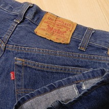 -333★ 80s USA製 Levis 501 ビンテージ リーバイス 501 w32 色濃いめ 古着 ジーンズ デニムパンツ 裾上げ ★_画像4