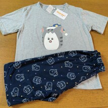 W☆新品☆まめきちまめこ☆半袖・半パンツ☆パジャマ☆M☆女性用☆グレー・ネイビー☆No.1604_画像1